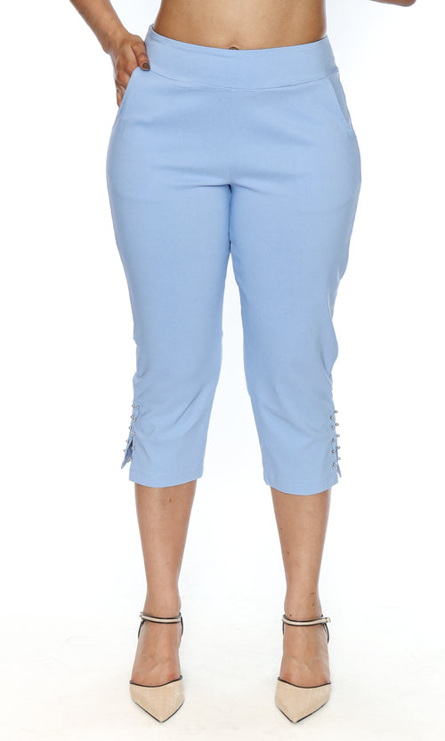 Pull-On Stud Detail Capri