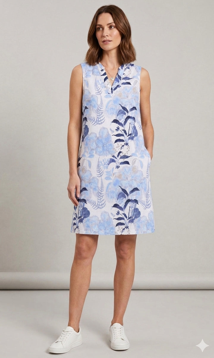 Floral Sleeveless Shift Dress