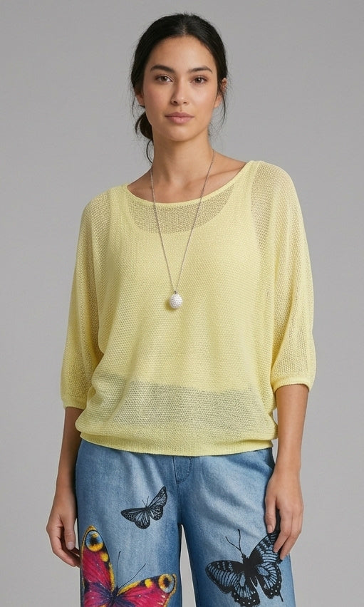 Dolman Overlay Top with Tank & Bling Ball Necklace