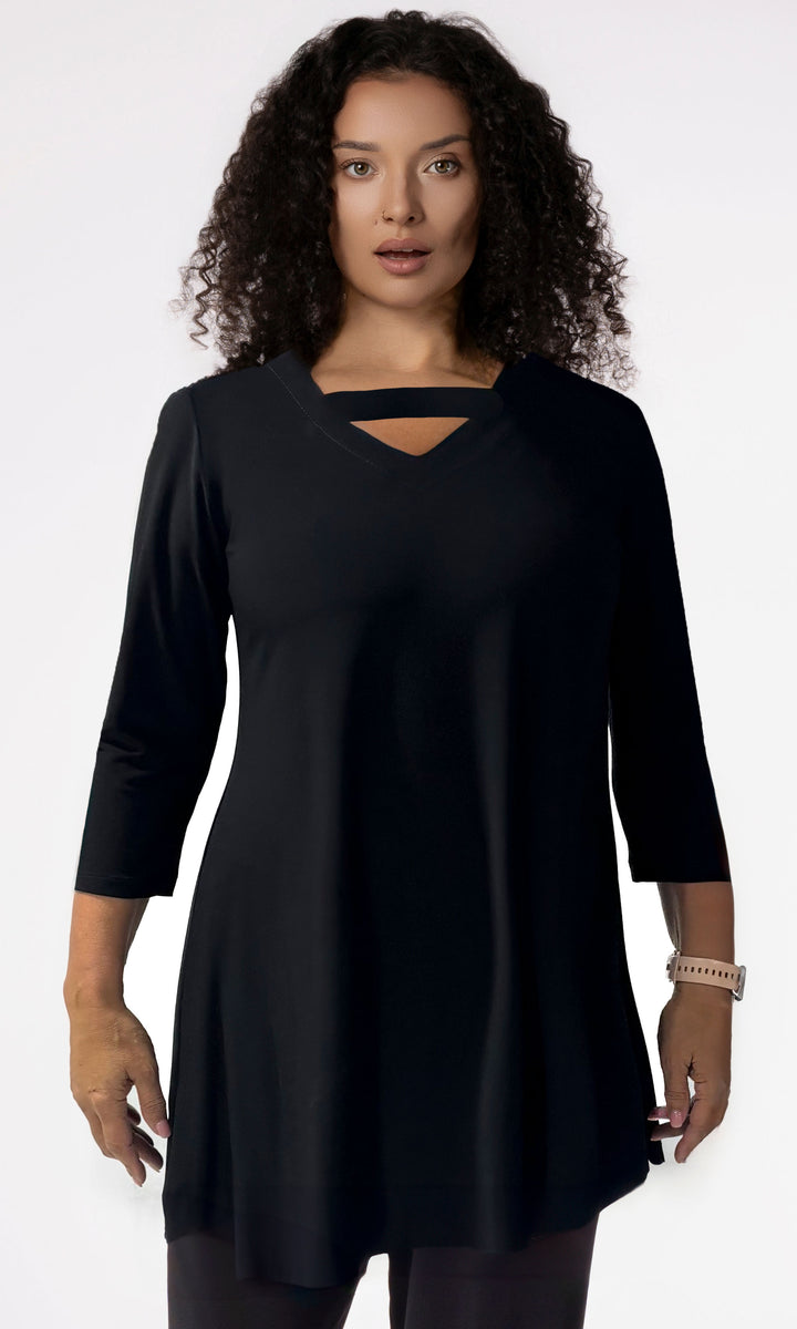 Reversible Stretch Tunic Top