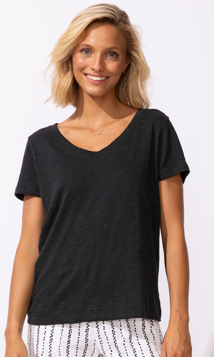 Essential Cotton V-Neck Tee