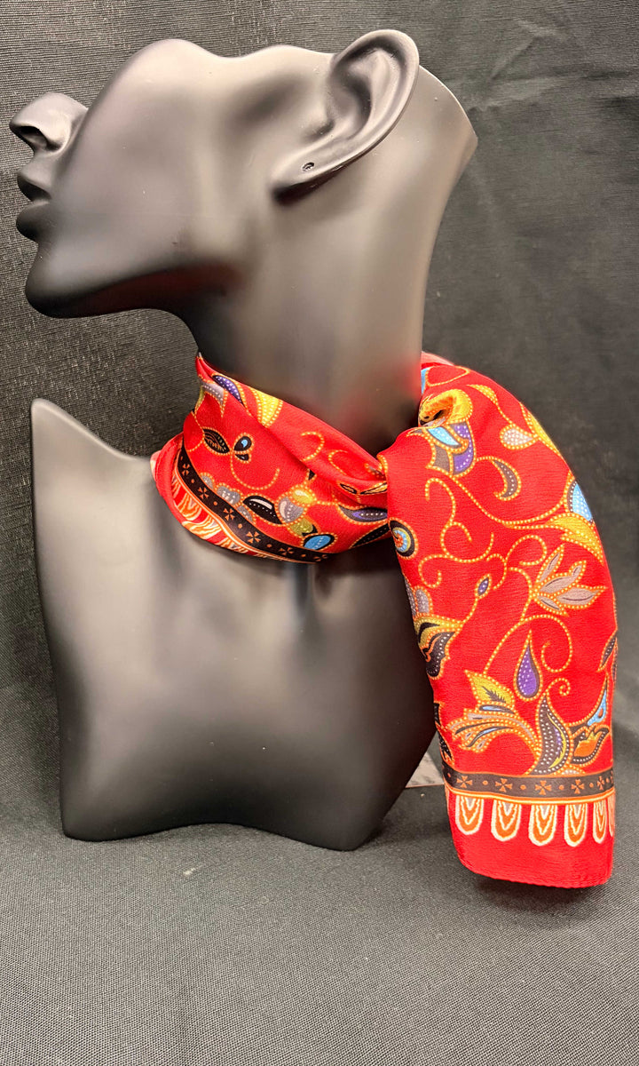 Vibrant Paisley Square Scarf