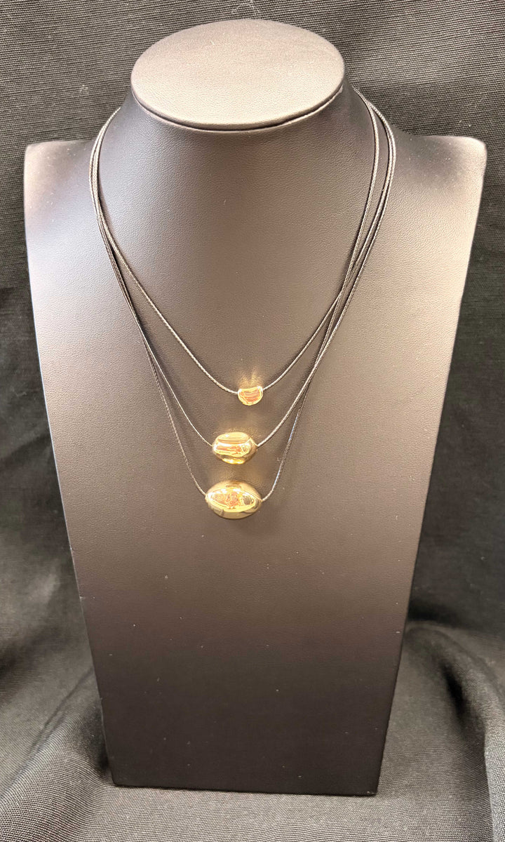 Triple Pendant Layered Necklace