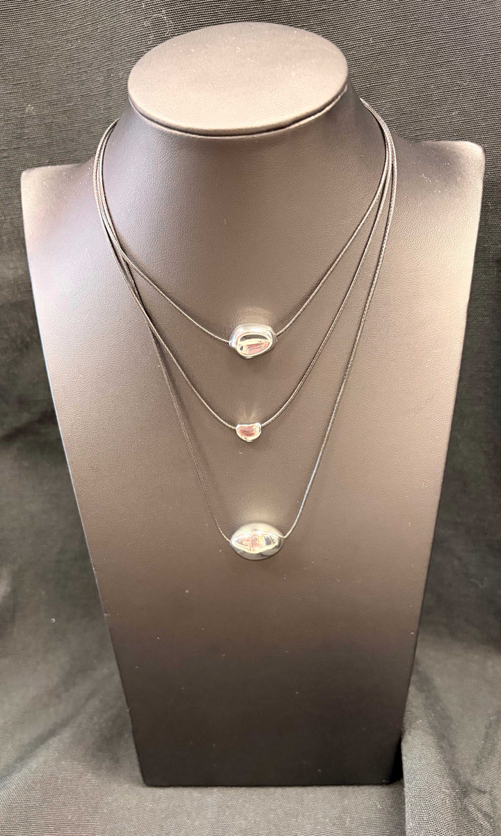 Triple Pendant Layered Necklace