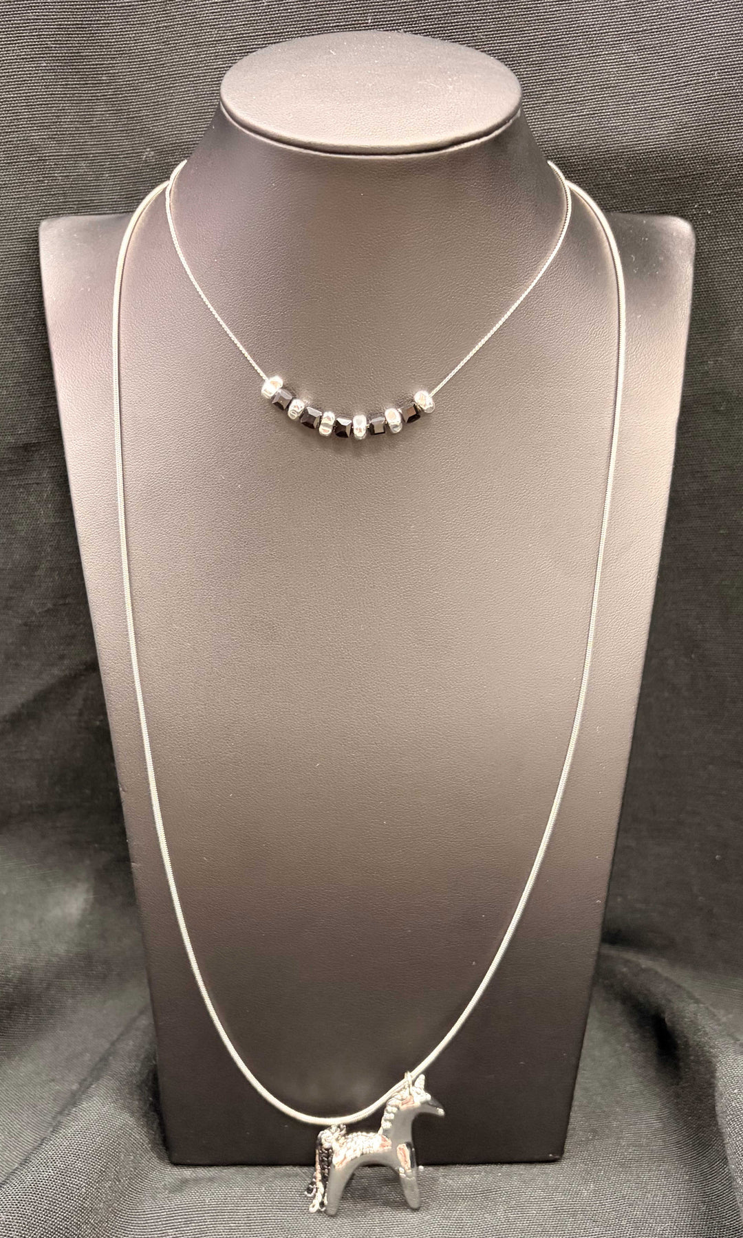 Layered Horse Pendant Necklace