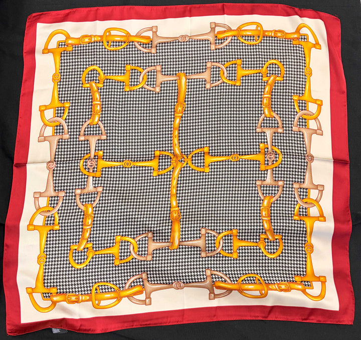Equestrian Houndstooth Square Scarf