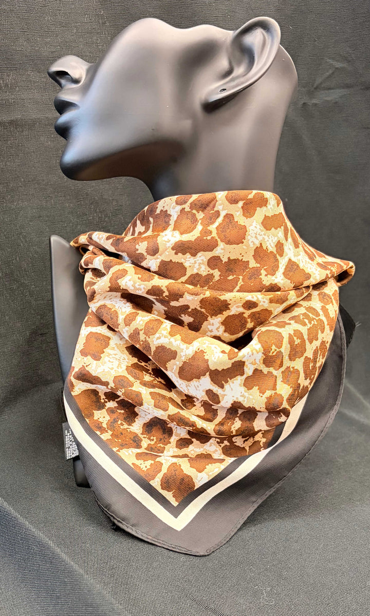 Classic Leopard Print Square Scarf