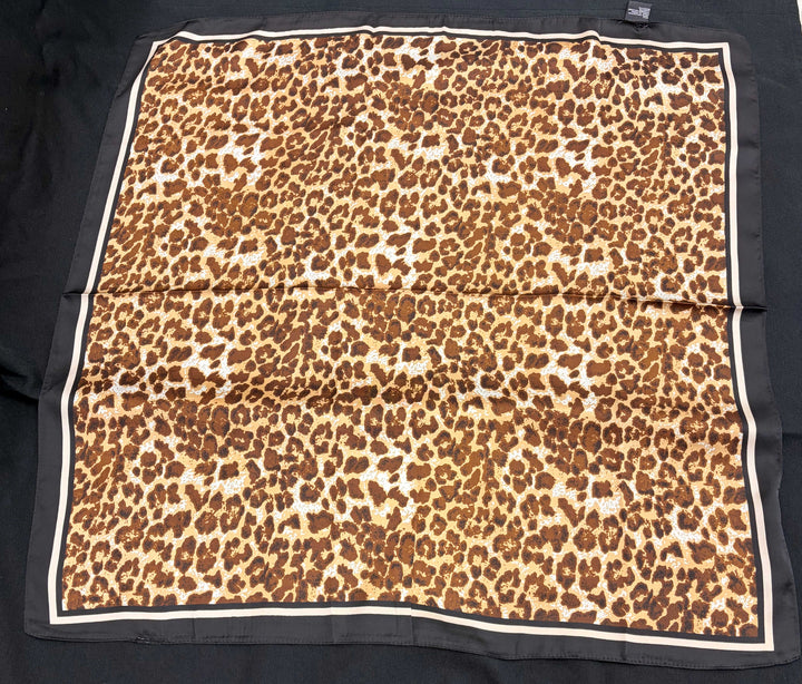 Classic Leopard Print Square Scarf
