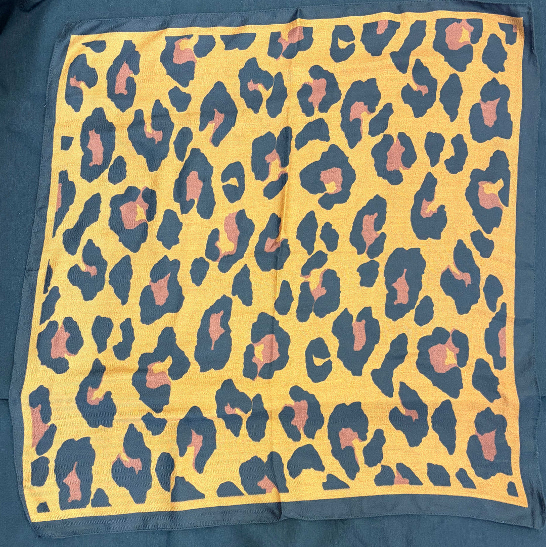 Leopard Print Square Scarf