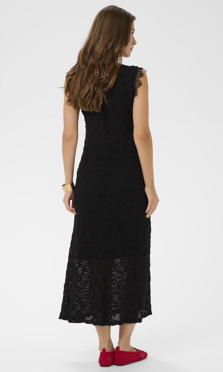 Lace Detail Sleeveless Midi Dress