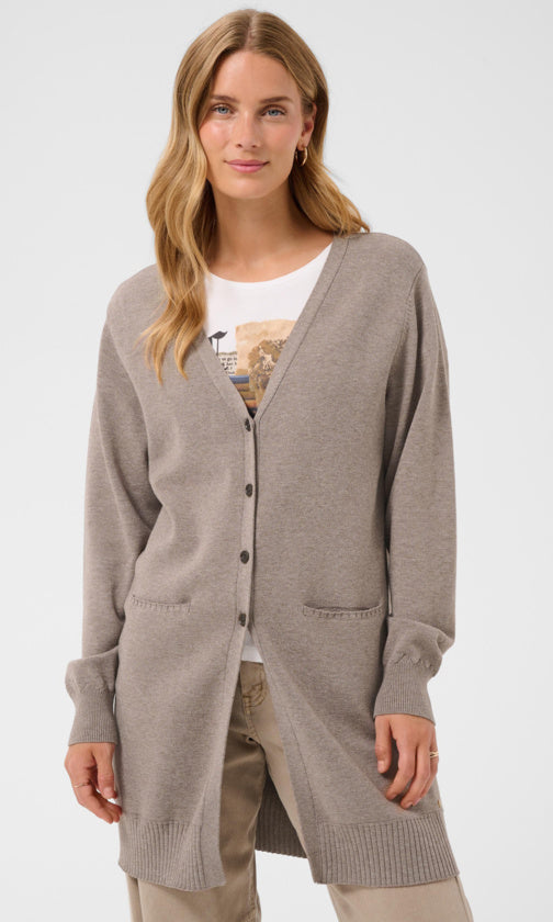 Longline Button Front Cardigan