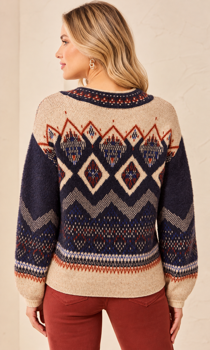 Geometric Yoke Sweater