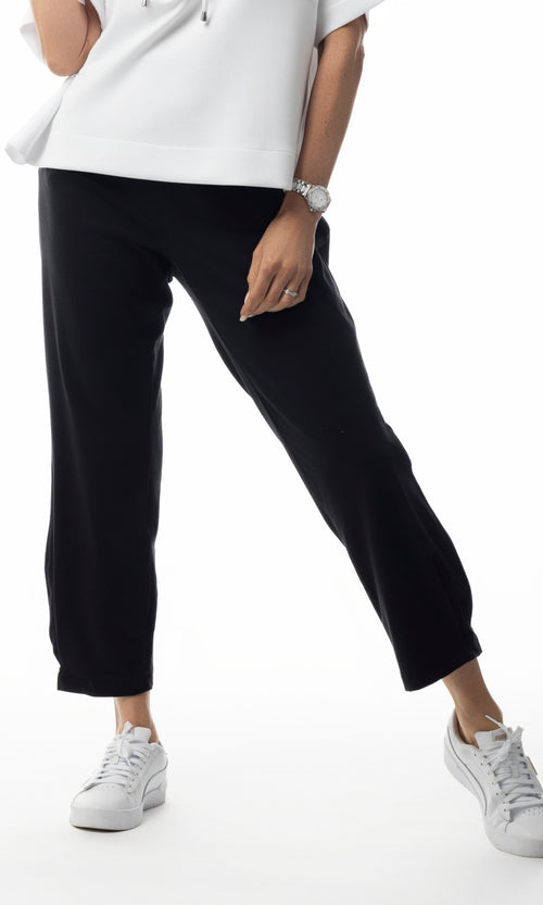 Relaxed Stretch Pull-On Ankle Pants