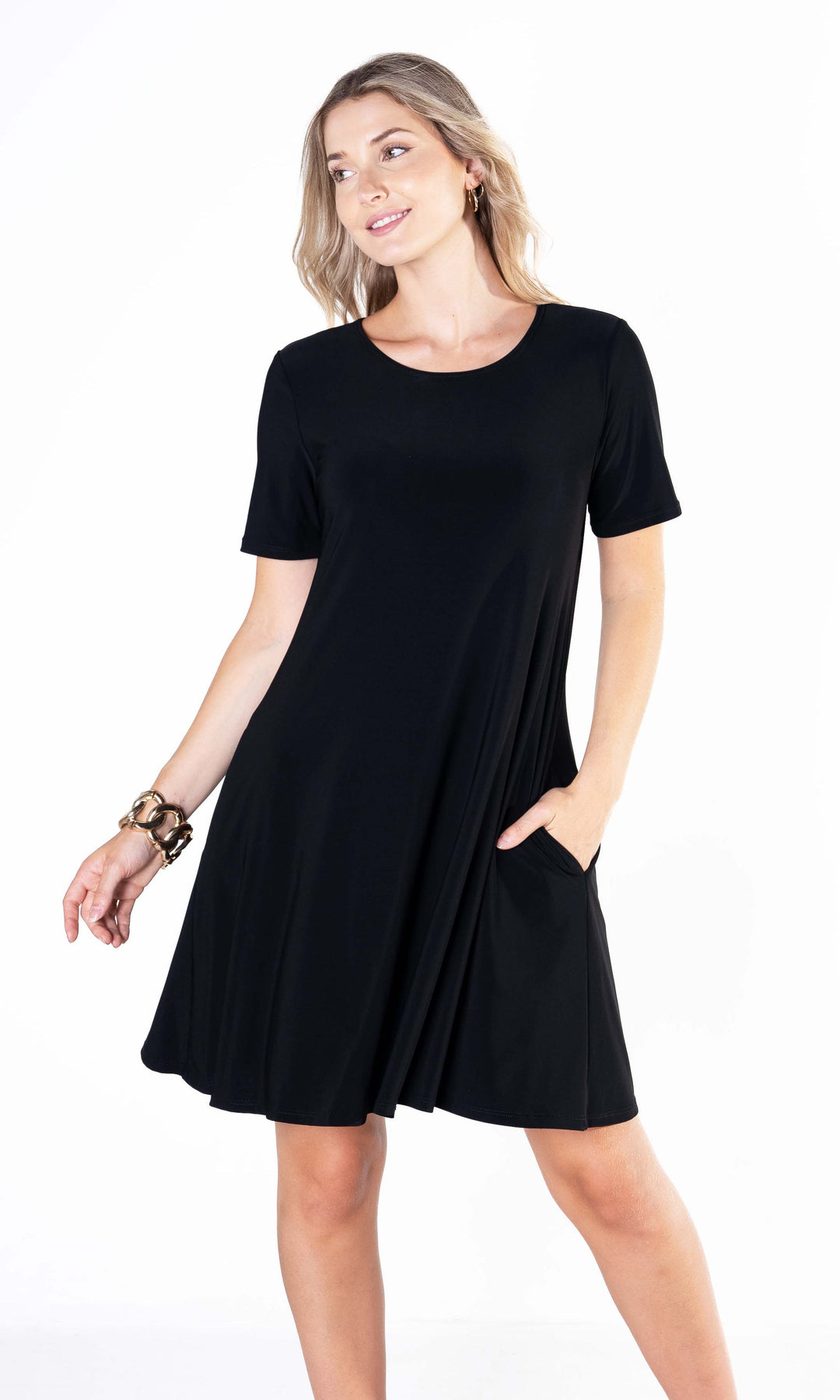 Short Sleeve Swing Dress