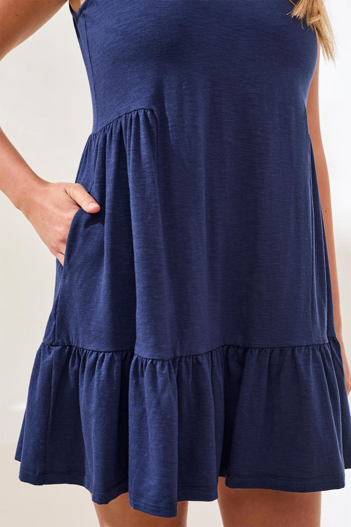 Sleeveless V-Neck Tiered Mini Dress