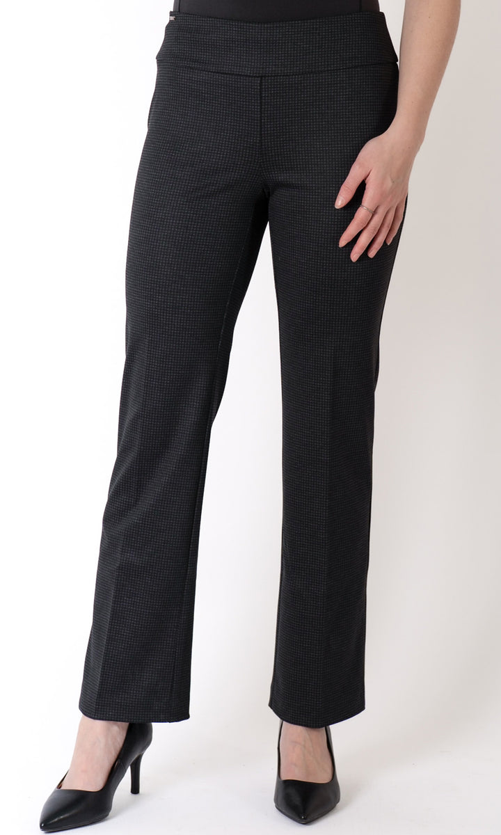 Micro Check Straight Leg Pants