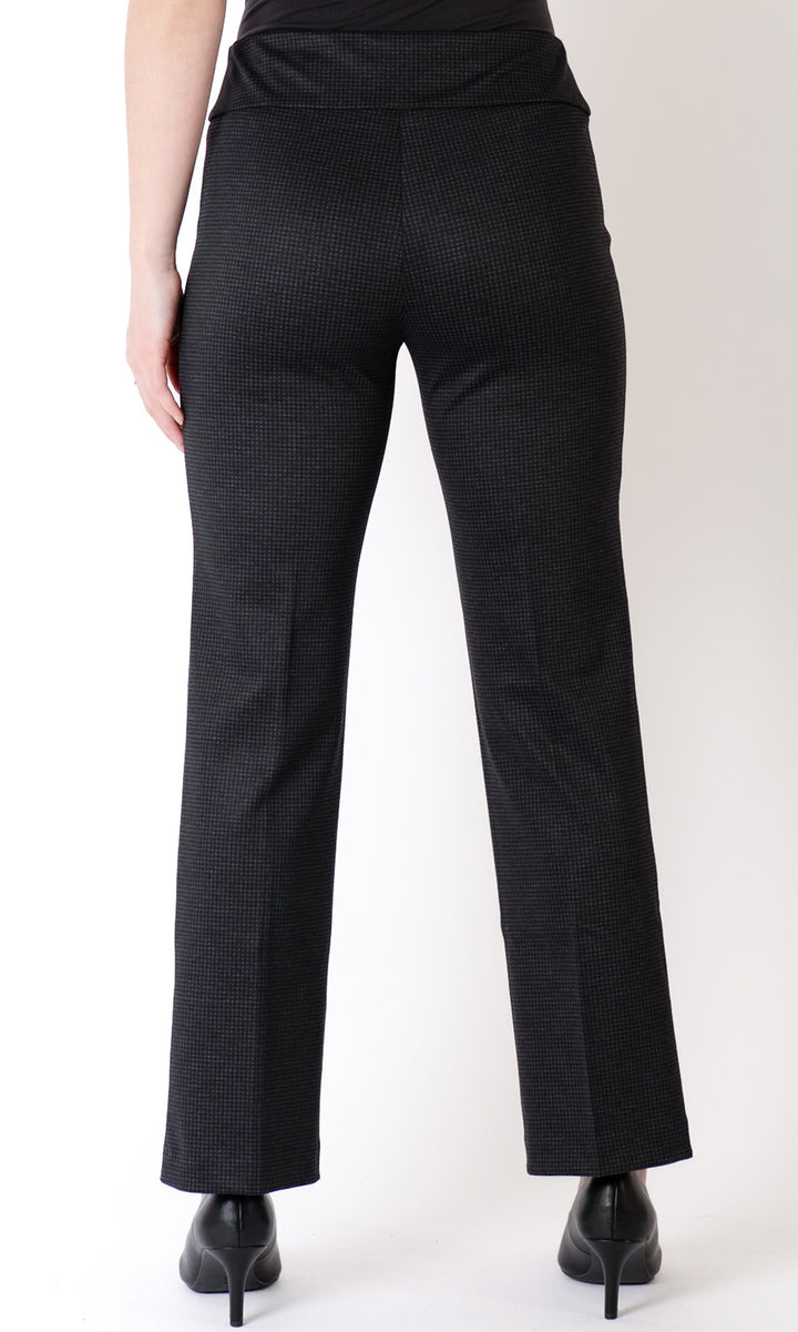 Micro Check Straight Leg Pants