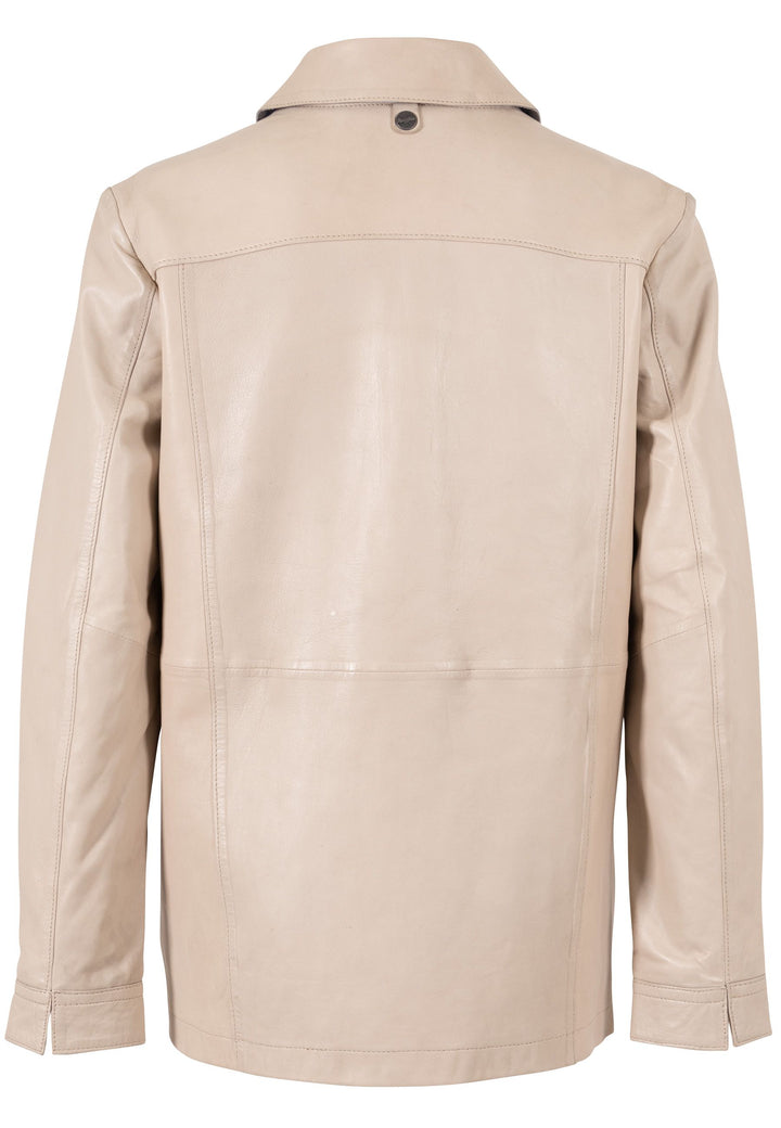 Lamb Leather Shirt Jacket