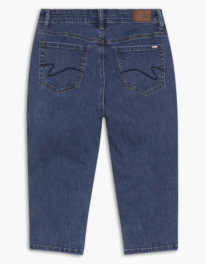 Classic Stretch Denim Capri