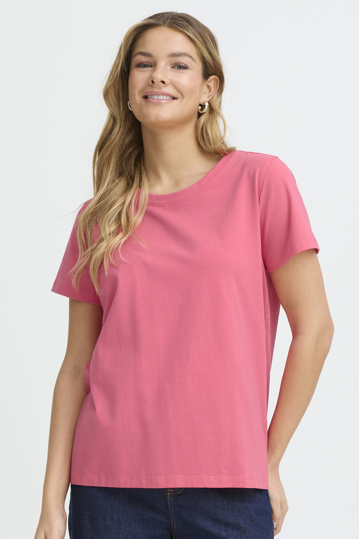 Essential Cotton Stretch Crew Neck T-Shirt