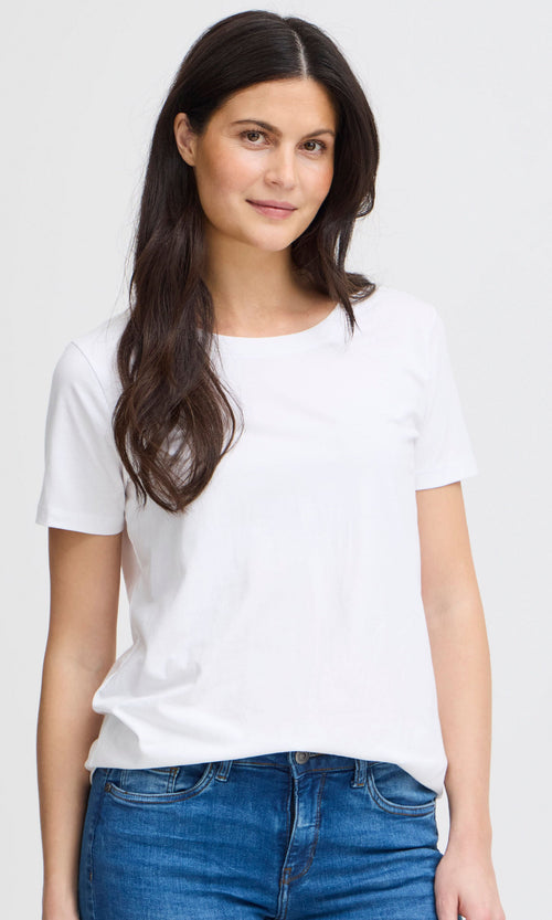 Essential Cotton Stretch Crew Neck T-Shirt