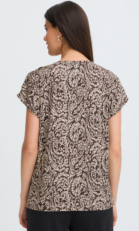 Printed Knit Top