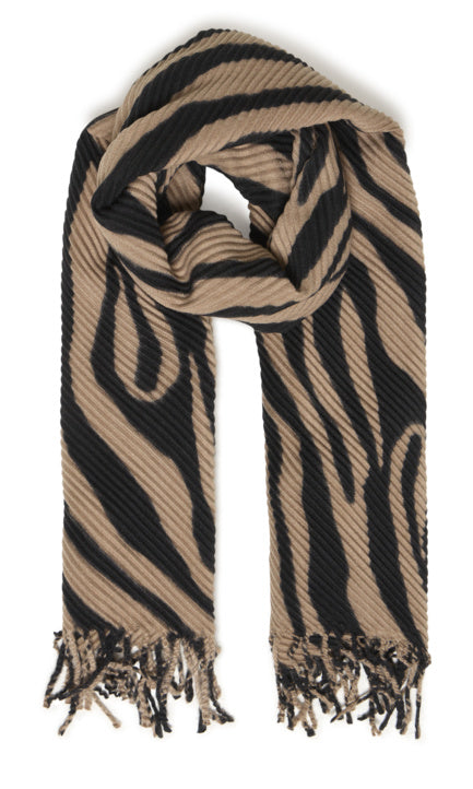 Pleated Fringe Scarf