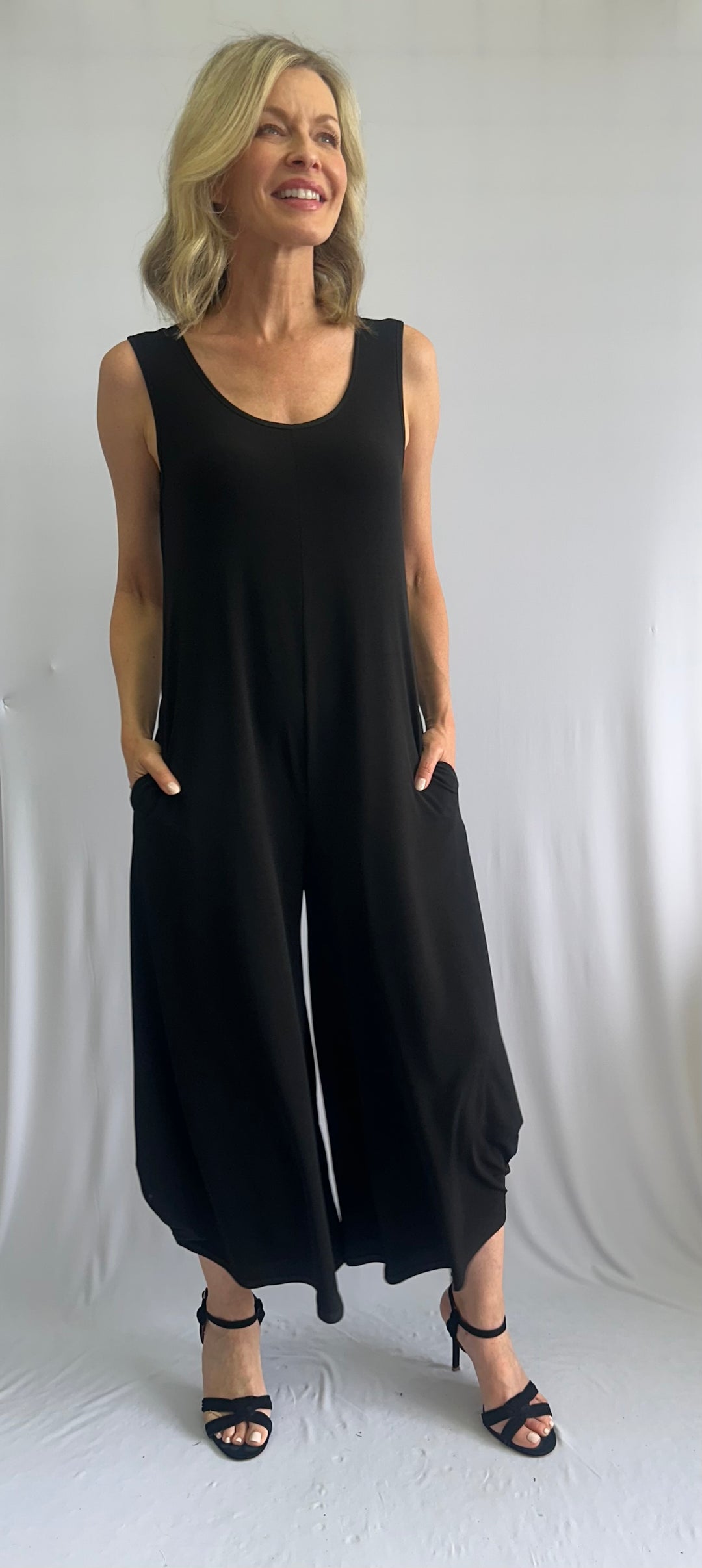 Sleeveless Wide Leg Jumpsuit