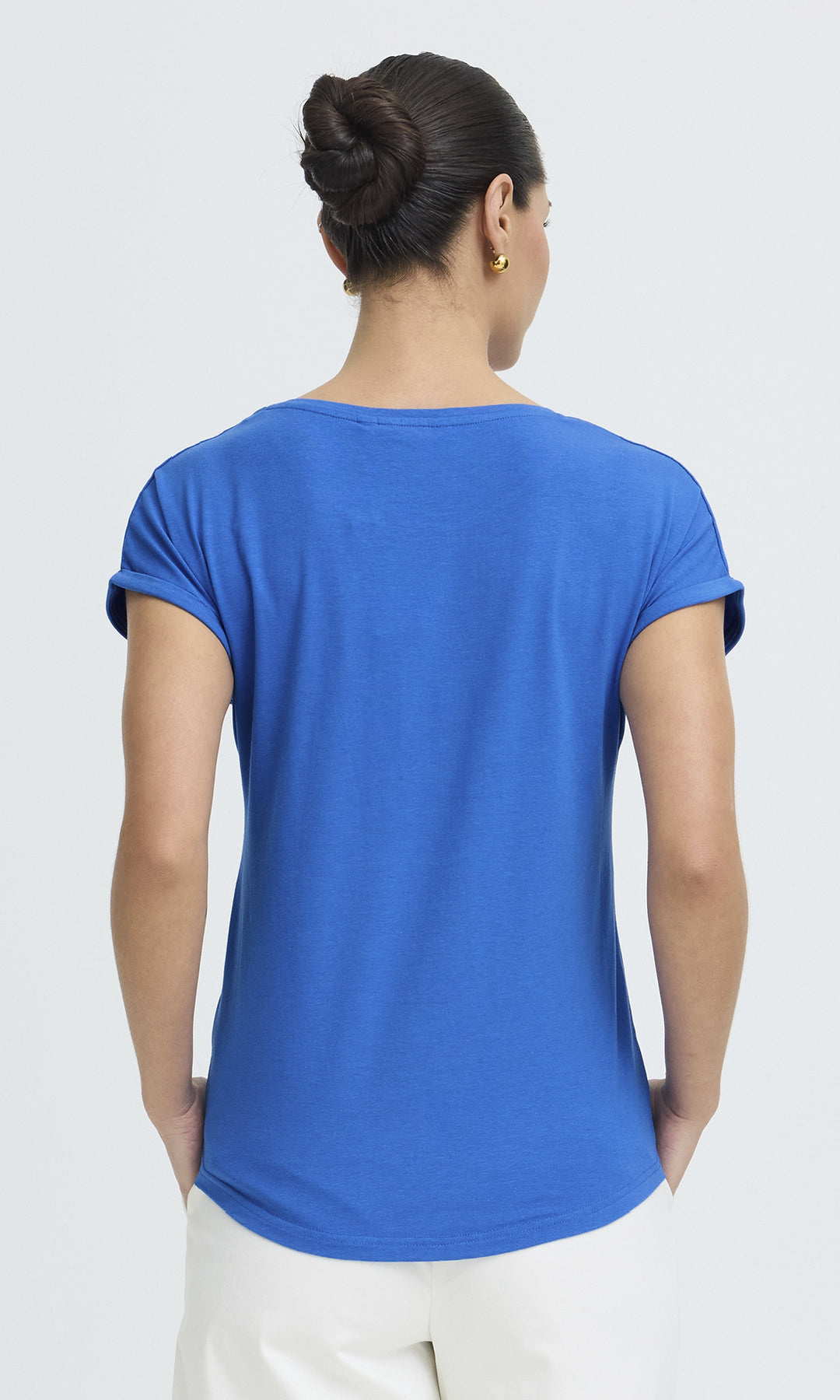 Soft Stretch Roll Sleeve Tee