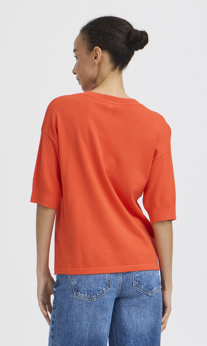 Relaxed Knit Short Sleeve Pullover