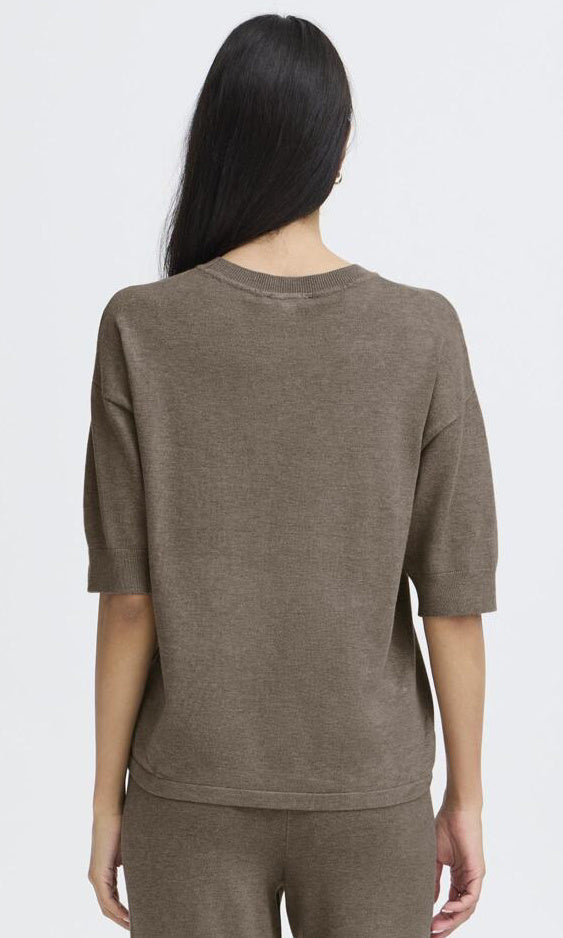 Elbow Sleeve Knit Top
