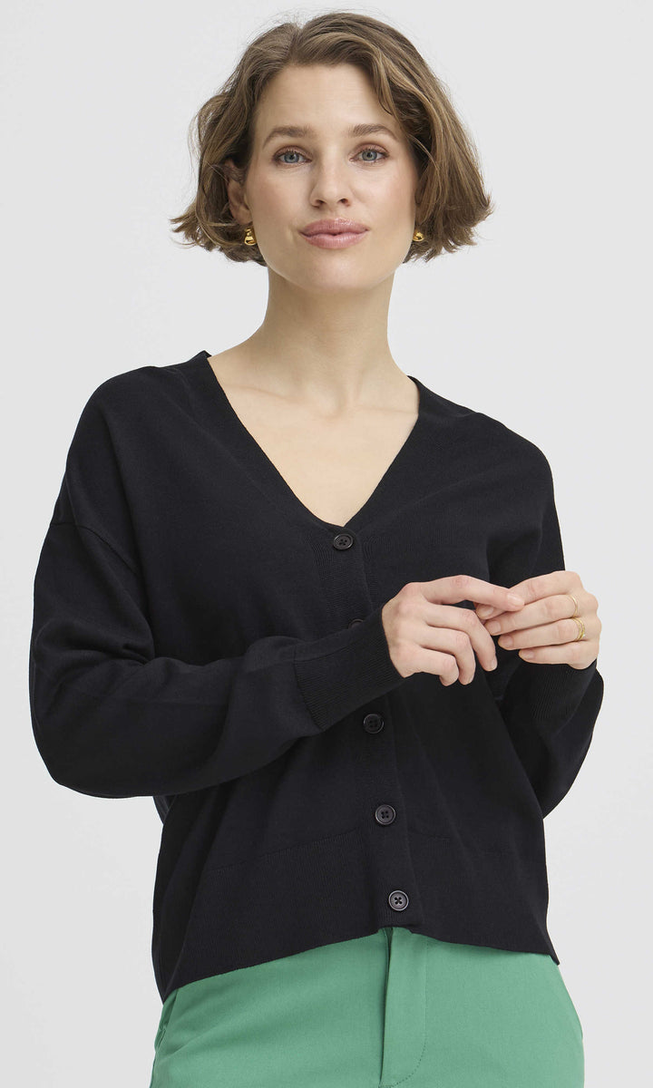 Classic V-Neck Knit Cardigan
