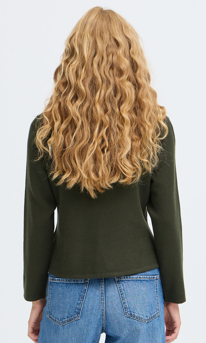 Jewel Button Peplum Cardigan