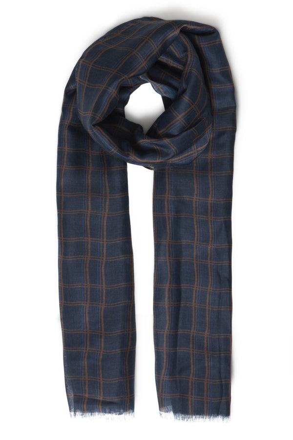 Windowpane Plaid Rectangular Scarf