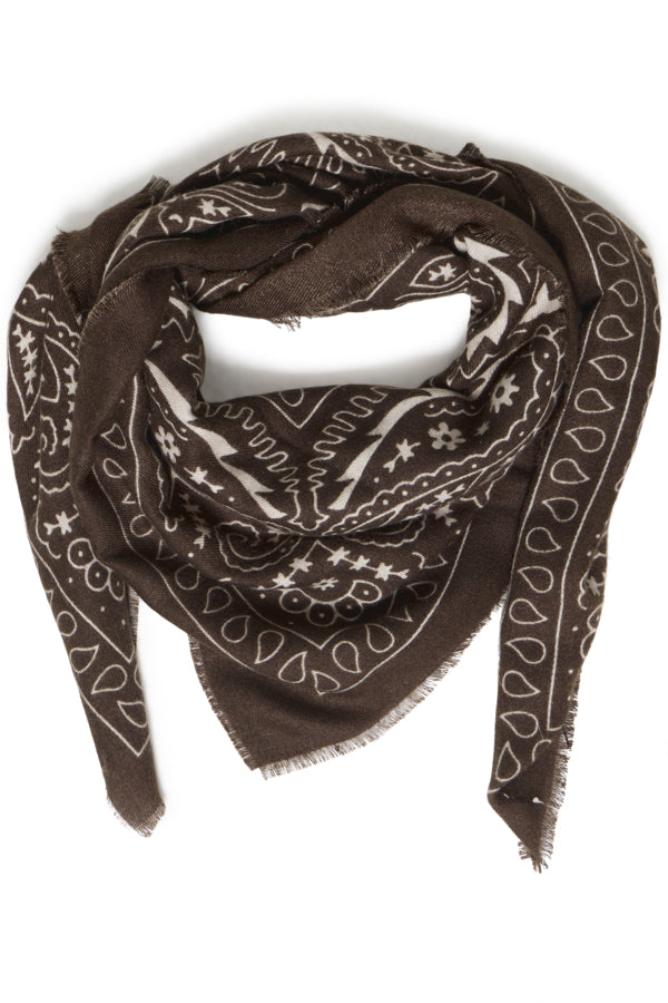 Paisley Bandana Print Square Scarf