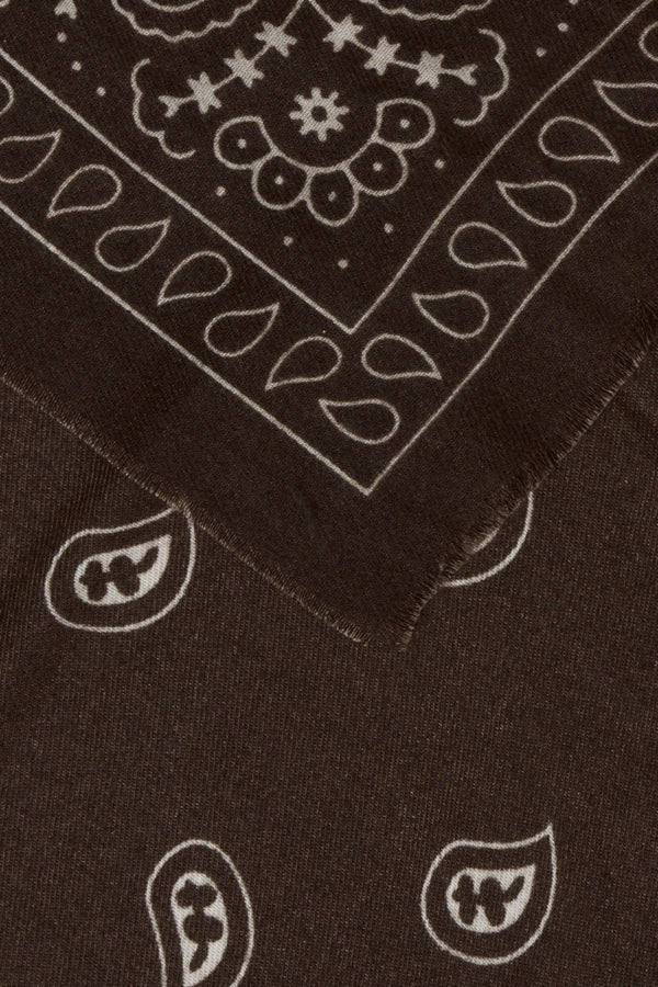 Paisley Bandana Print Square Scarf