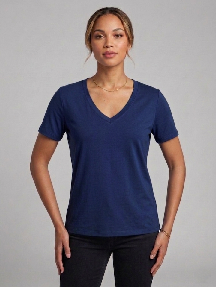 Bamboo Blend V-Neck Tee
