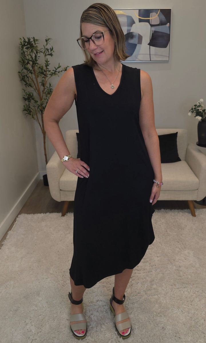 Bamboo Blend Sleeveless Swing Dress
