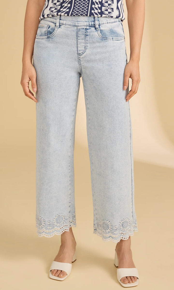 Scalloped Hem Crop Jean