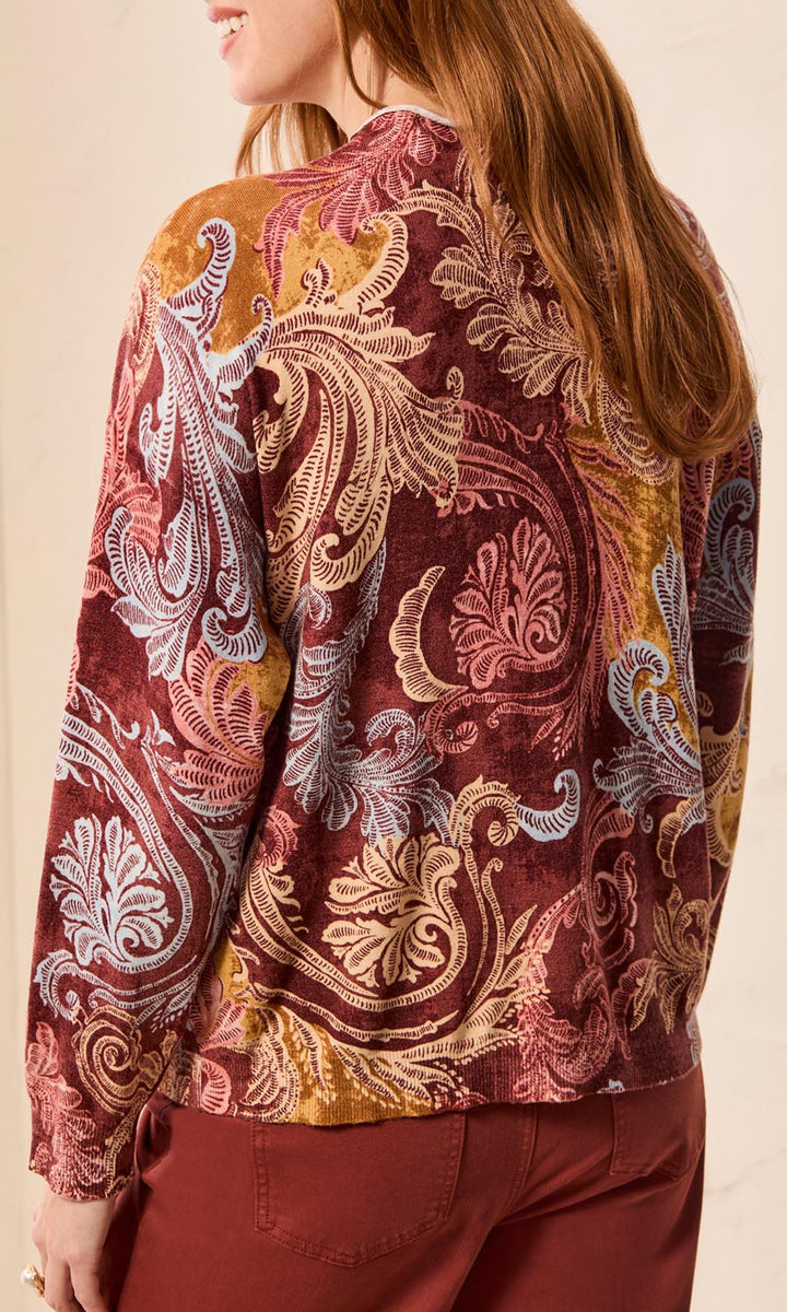 Paisley Print Sweater