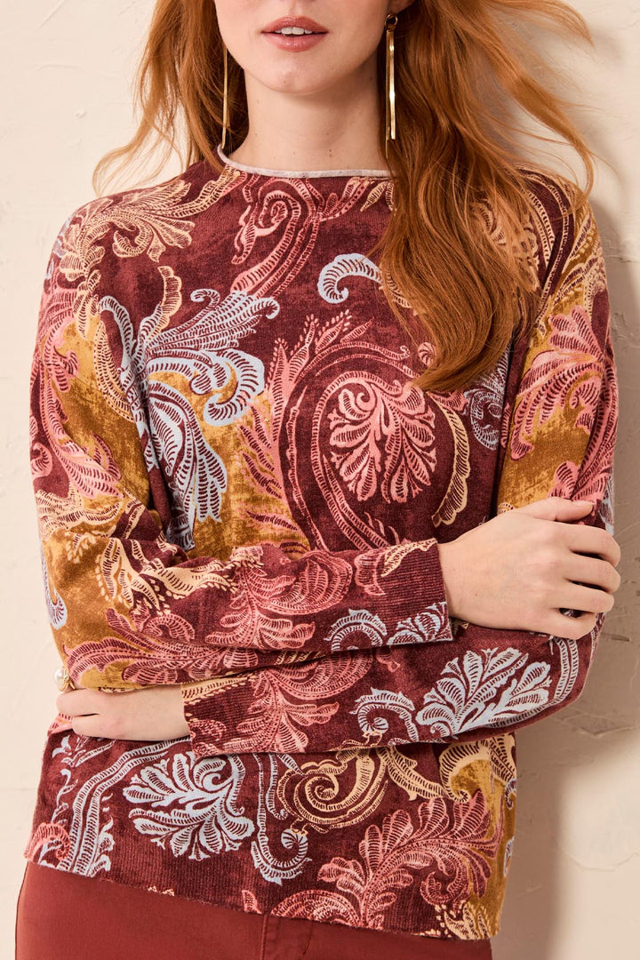 Paisley Print Sweater
