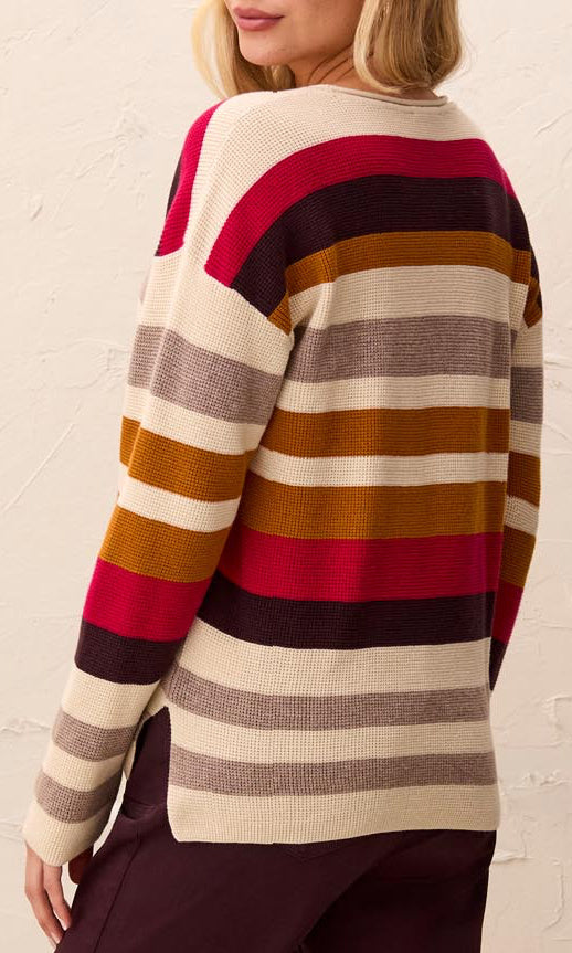 Striped Scoop Neck Sweater