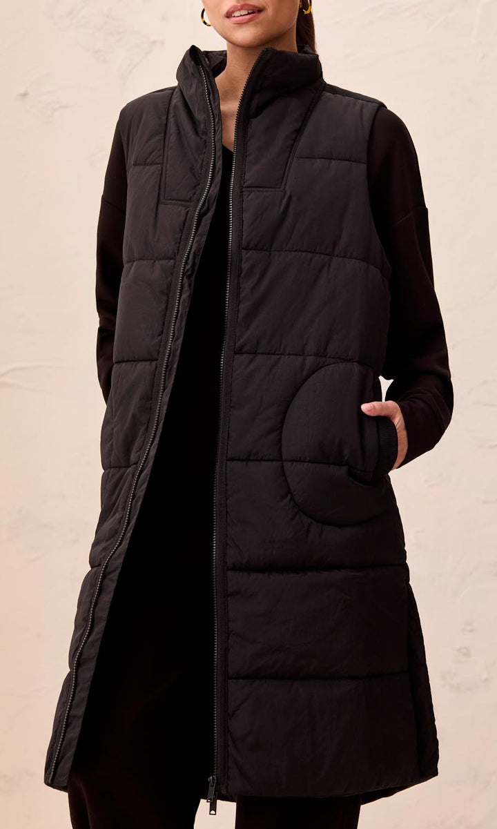 Long Quilted Puffer Vest