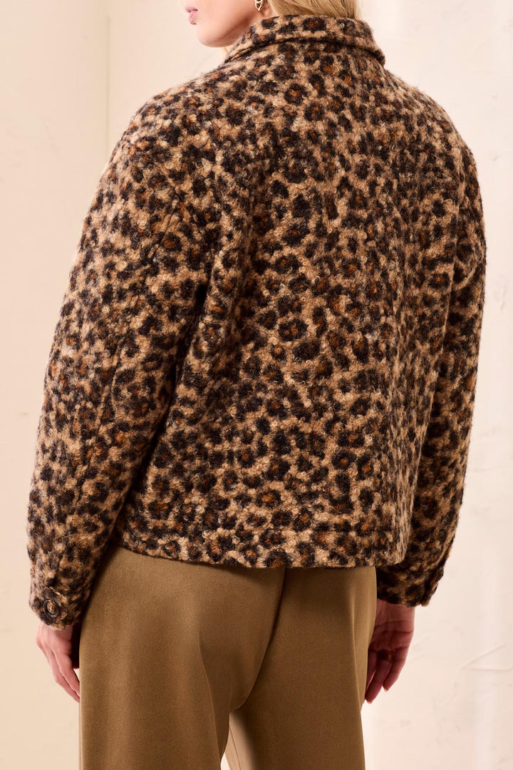Leopard Print Bouclé Jacket