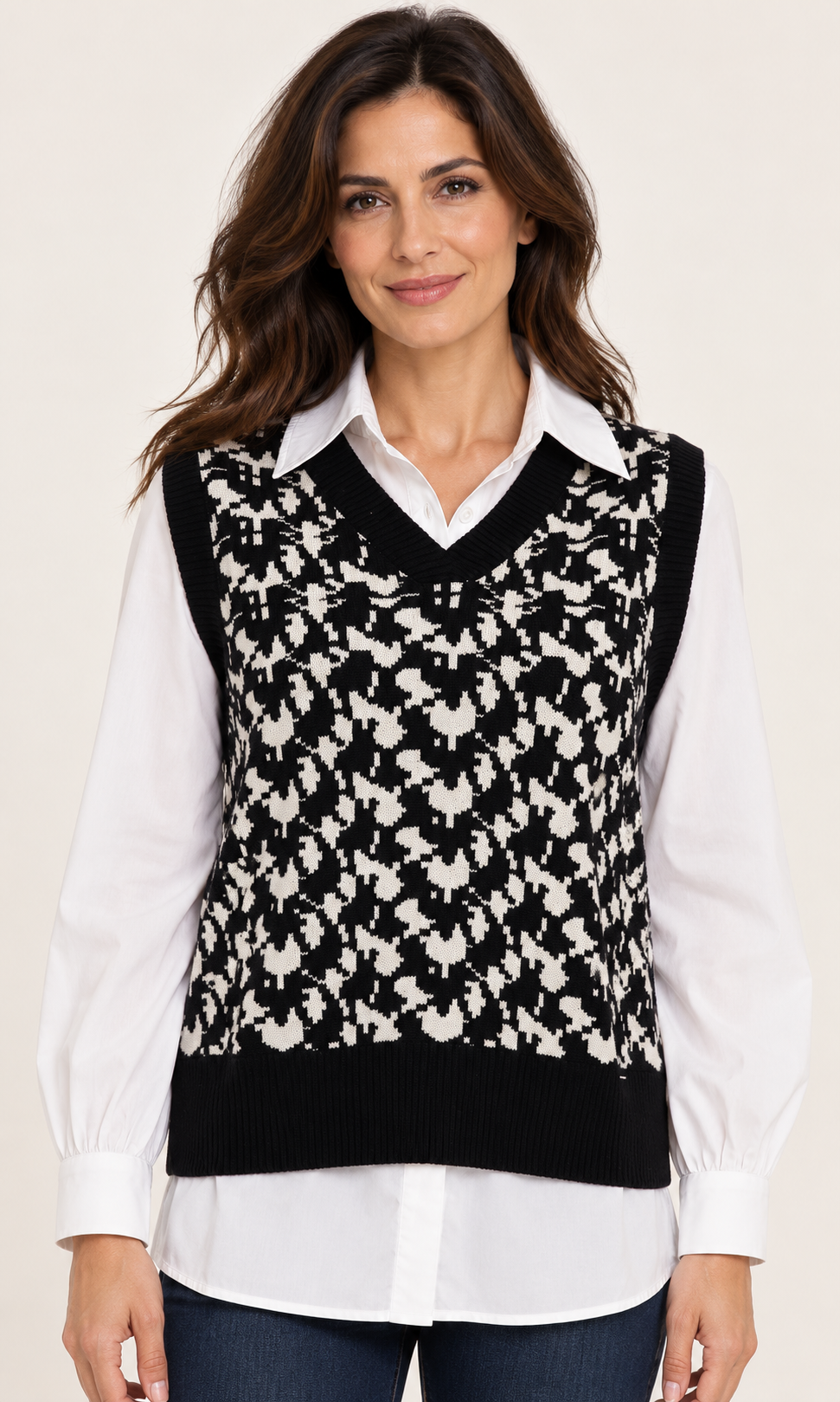 Layered Look Sweater Top