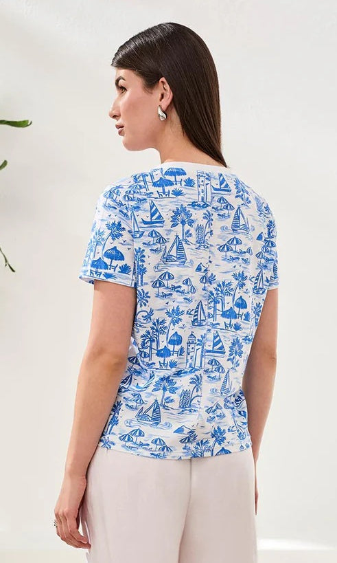 Slub Knit Cotton Top