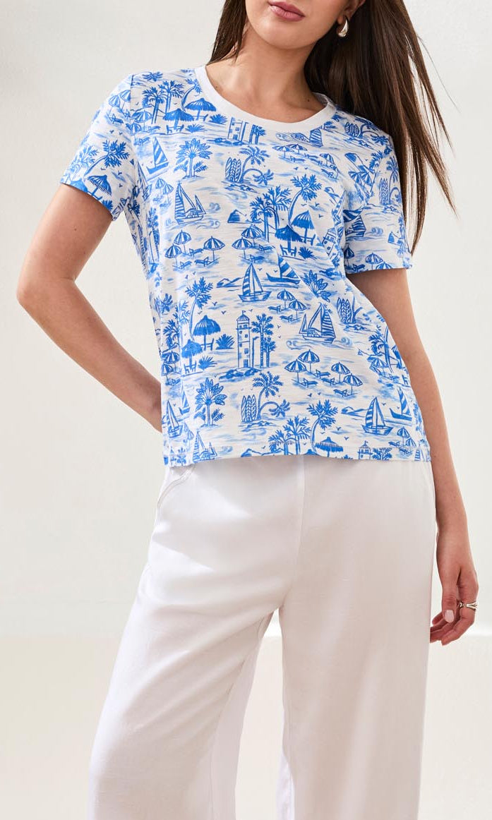 Slub Knit Cotton Top