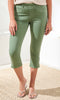 Mid Rise Cropped Slim Pant