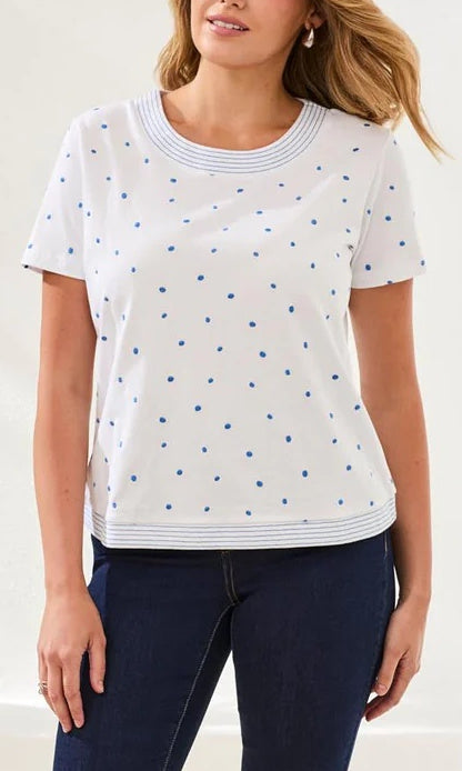 Embroidered Detail Cotton Top