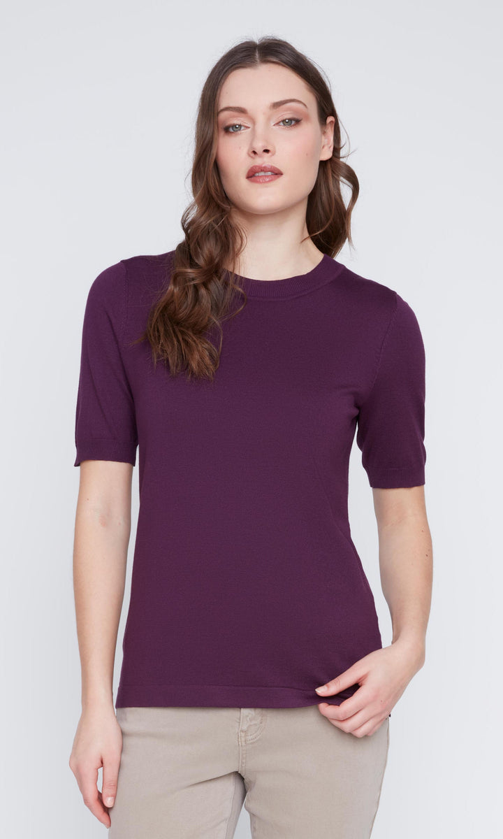 Fine-Gauge Knit Tee